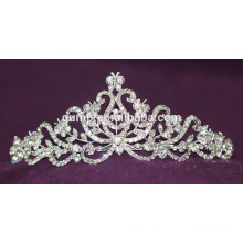 Мода высокого качества Сплав пользовательских блестящий кристалл свадебных короны свадебный тиару